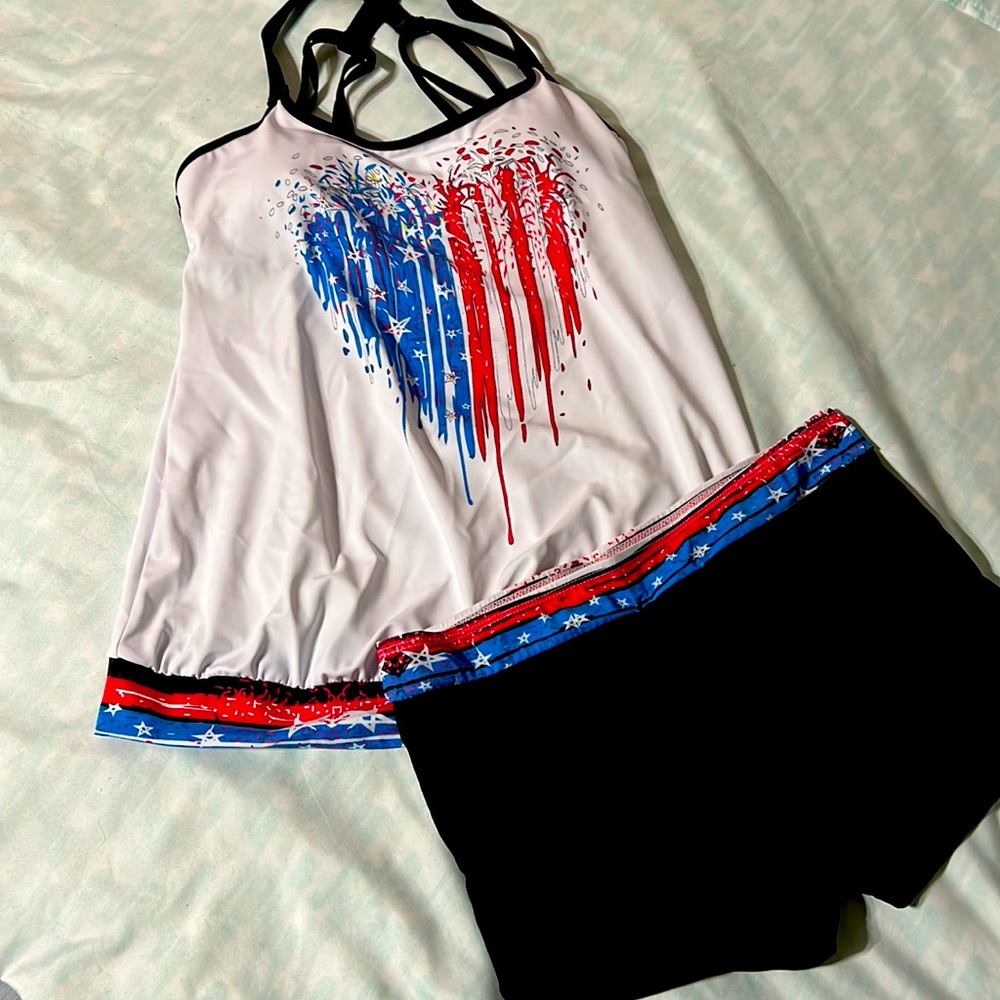 Cross strap flag day takini set